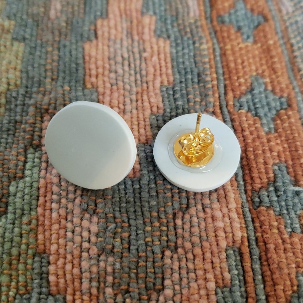 Baby Blue Clay Stud Earrings